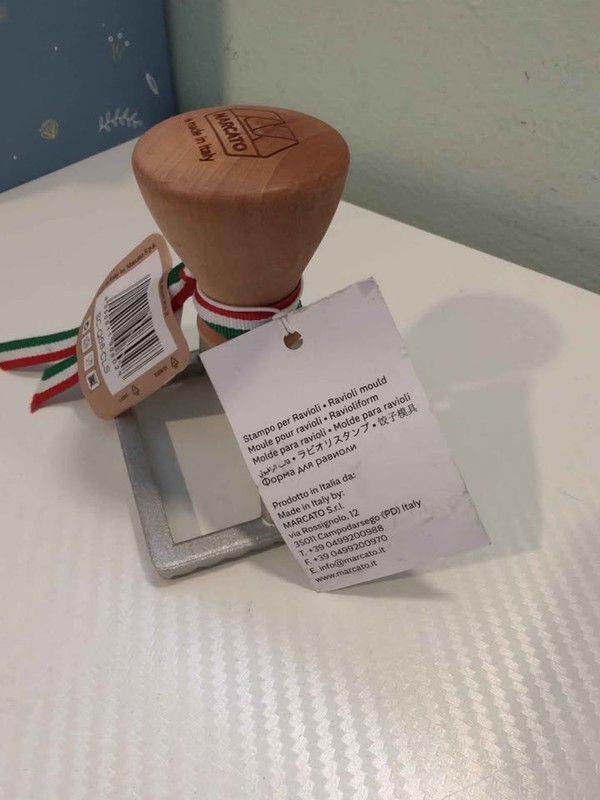 NWT Marcato Classic Square Ravioli Stamp - Made in Italy - Authentic Wood Handle gallery