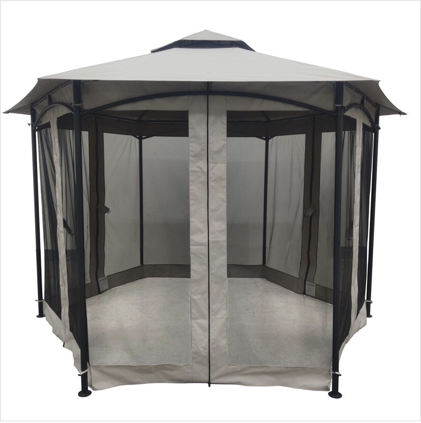 Shade semi permanent Hex Gazebo, Patio furniture Gazebo, mosquito net gazebo     gallery