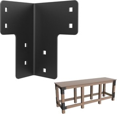 Workbench Kit 8PCS 5mm Black Corner Brackets for Wood Workbenches DIY Shop Table