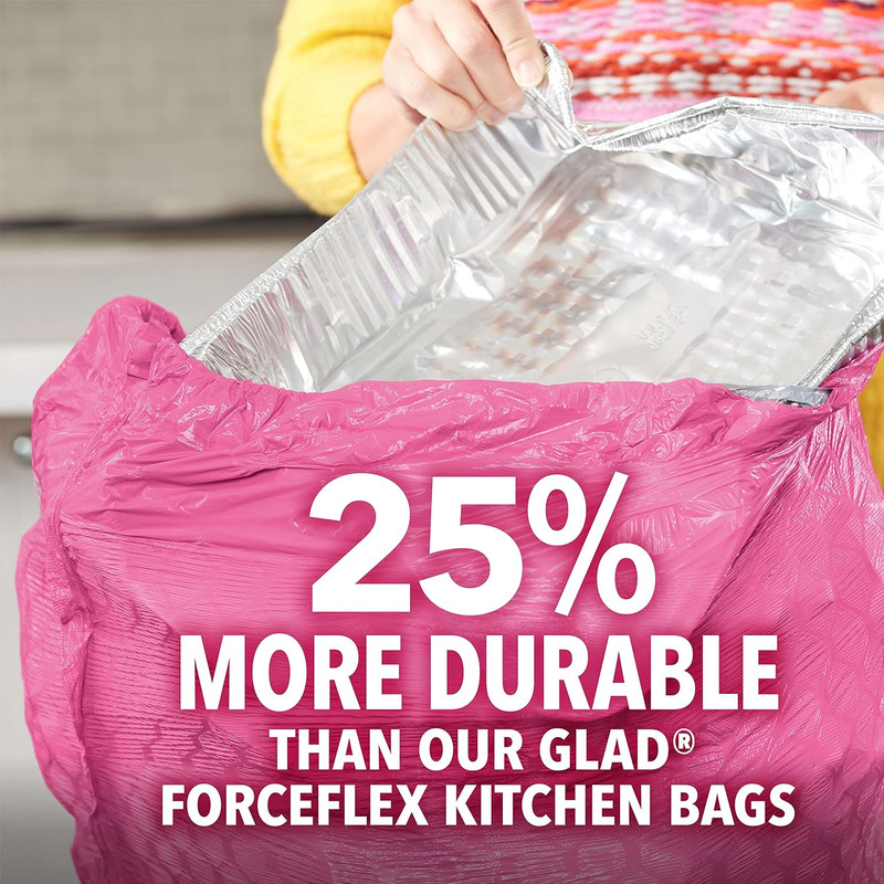 Glad Forceflex Maxstrength Tall Kitchen Trash Bags 13 Gal 90 Ct Package May Vary gallery