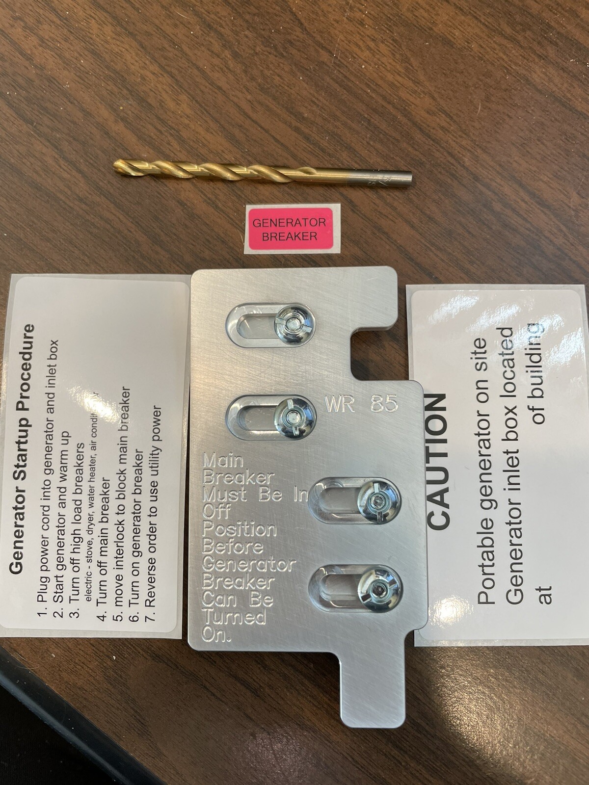 Generator Interlock Kit , Cutler Hammer 200 amp panel W/ vertical main breaker gallery