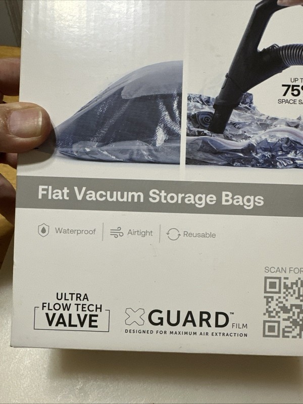 EzyStorage Insta Space XL Flat Vacuum Storage Bags 2 Pack Airtight Waterproof gallery