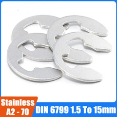 Stainless Steel E-Clips External Retaining Washers C-Clip 1.5mm – 15mm DIN 6799