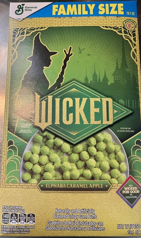 2 Wicked Cereal Elphaba Caramel Apple COLLECTIBLE Boxes Limited 18.1oz July 2026 gallery