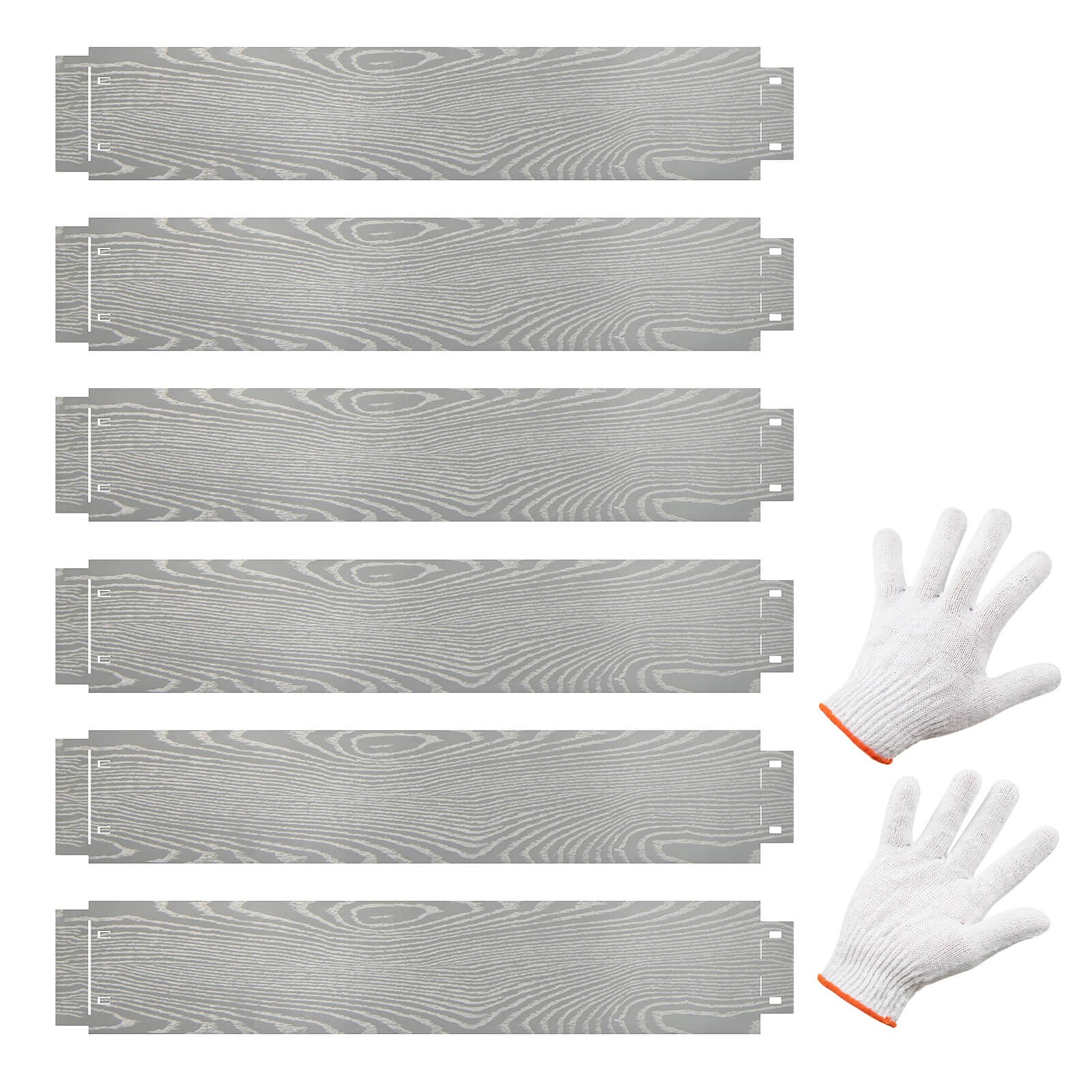 6-Pack 20 FT Galvanized Metal Landscape Edging Heavy-Duty Metal Garden Border gallery