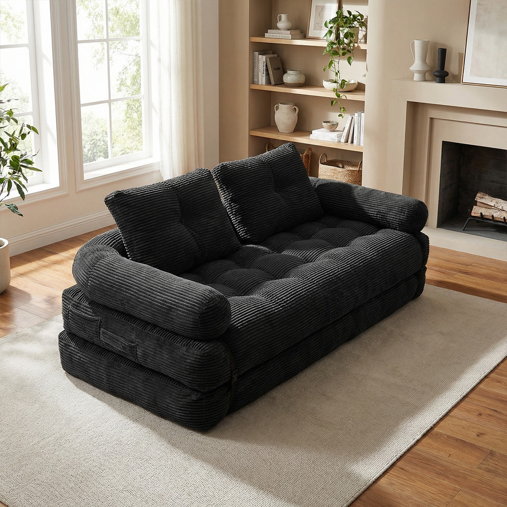 Folding Couch Sofa Bed,Convertible Floor Sofa Loveseat Compressed Boneless Sofa