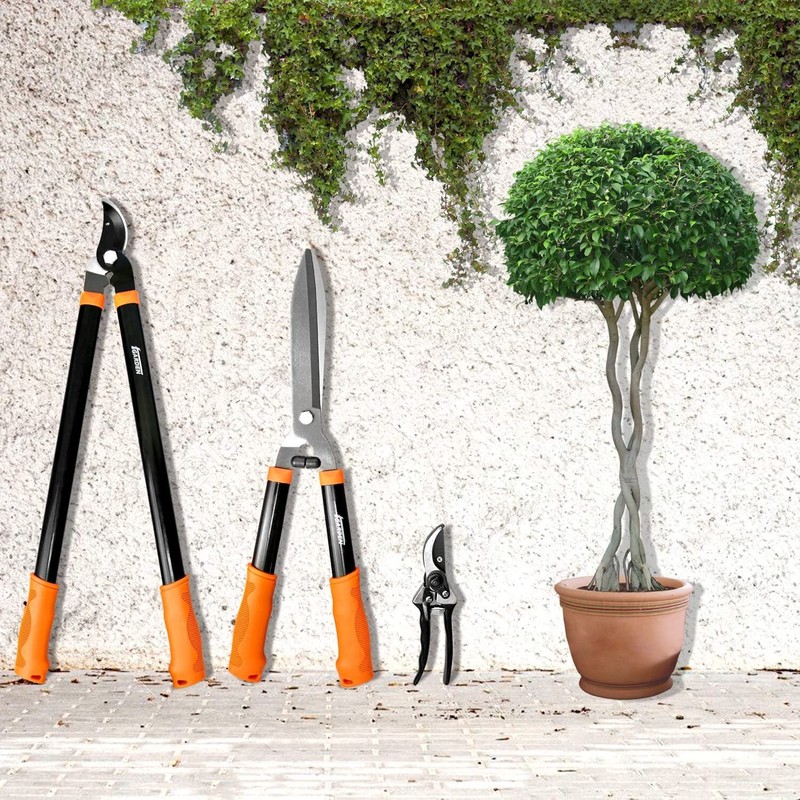 3 Piece Combo Garden Tool Set with Lopper Hedge Shears Pruner Shears Garden Kit gallery