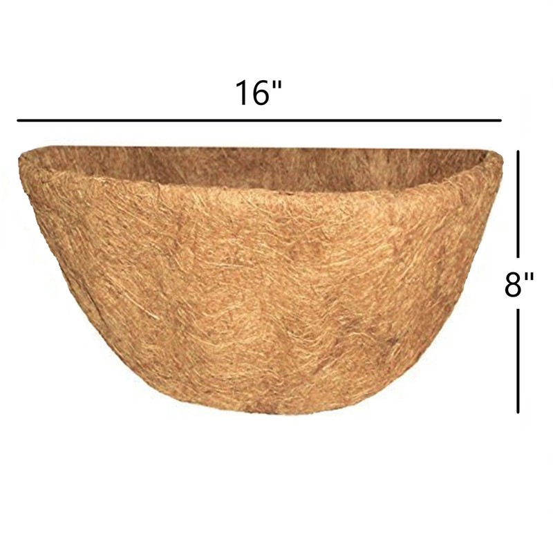 Grower Select 4 Set Coco Liner for 16-inch Wall Basket Planters gallery