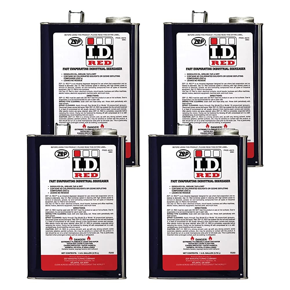 Zep I.D. Red Liquid Fast Evaporating Industrial Degreaser - 1 Gallon (Case of 4) gallery