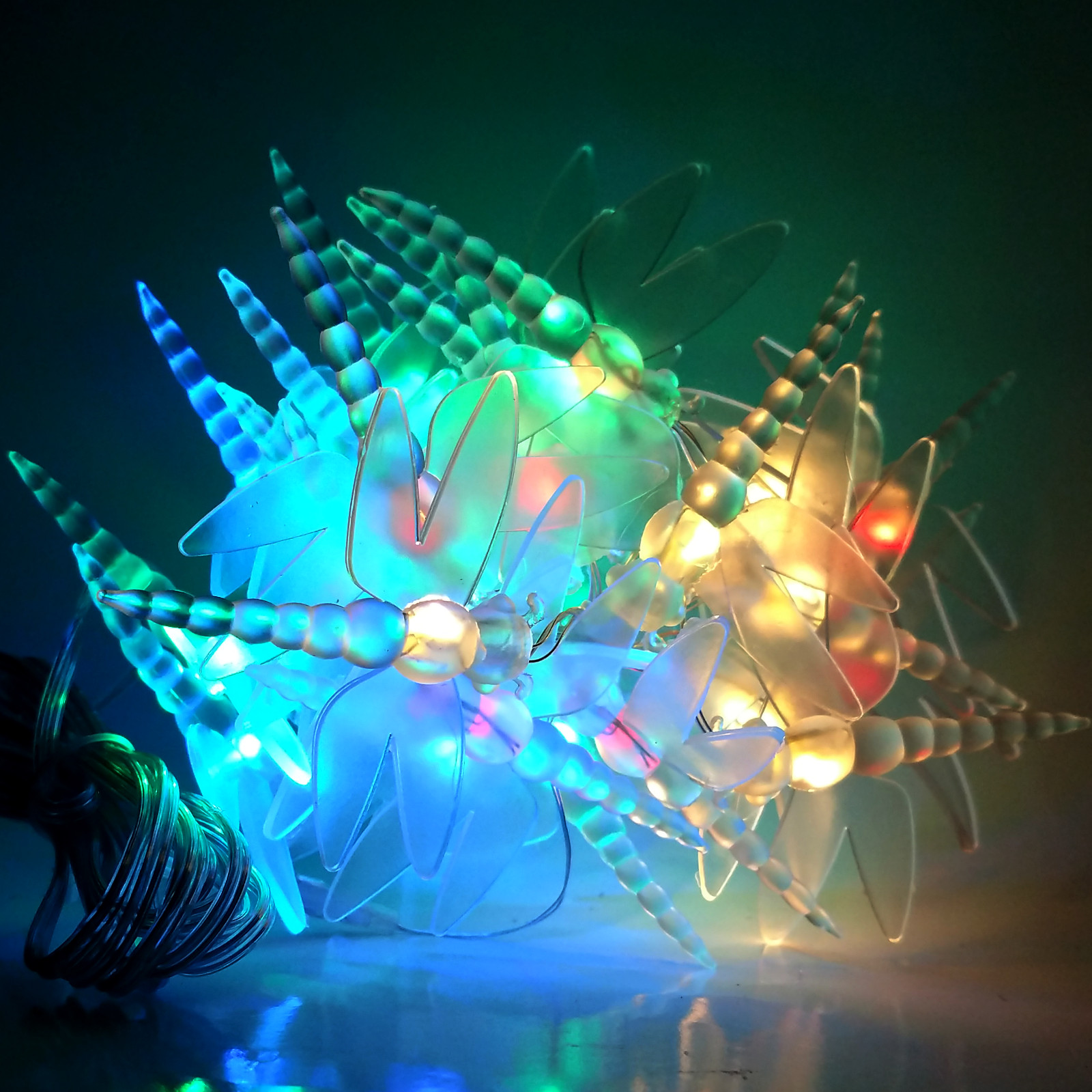 Solar Powered Dragonfly String Lights - 30 LED Multi Colored, 8 Modes gallery