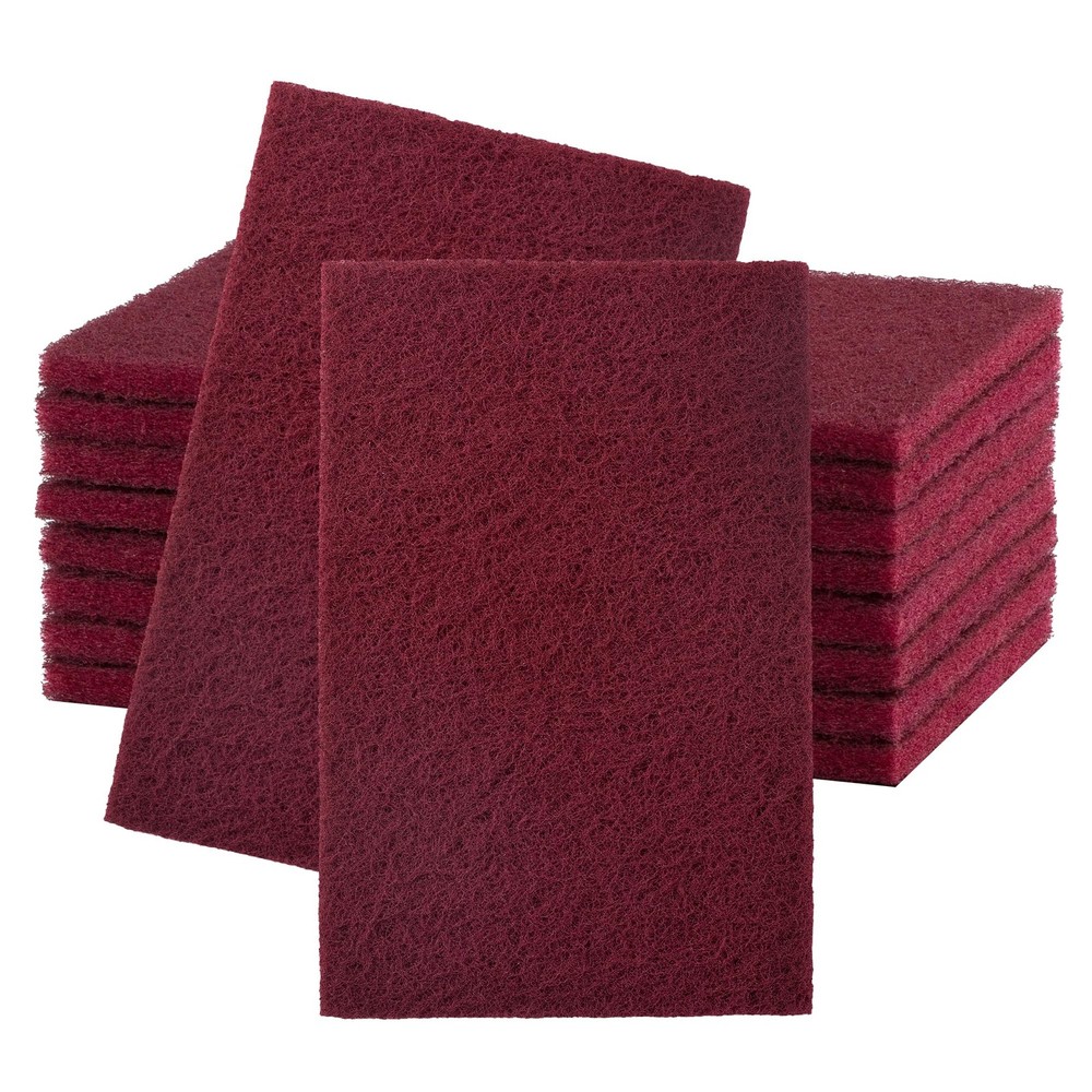 6" x 9" Maroon General Purpose Scuff Pads,10 Pack Abrasive Pads for Automotiv...