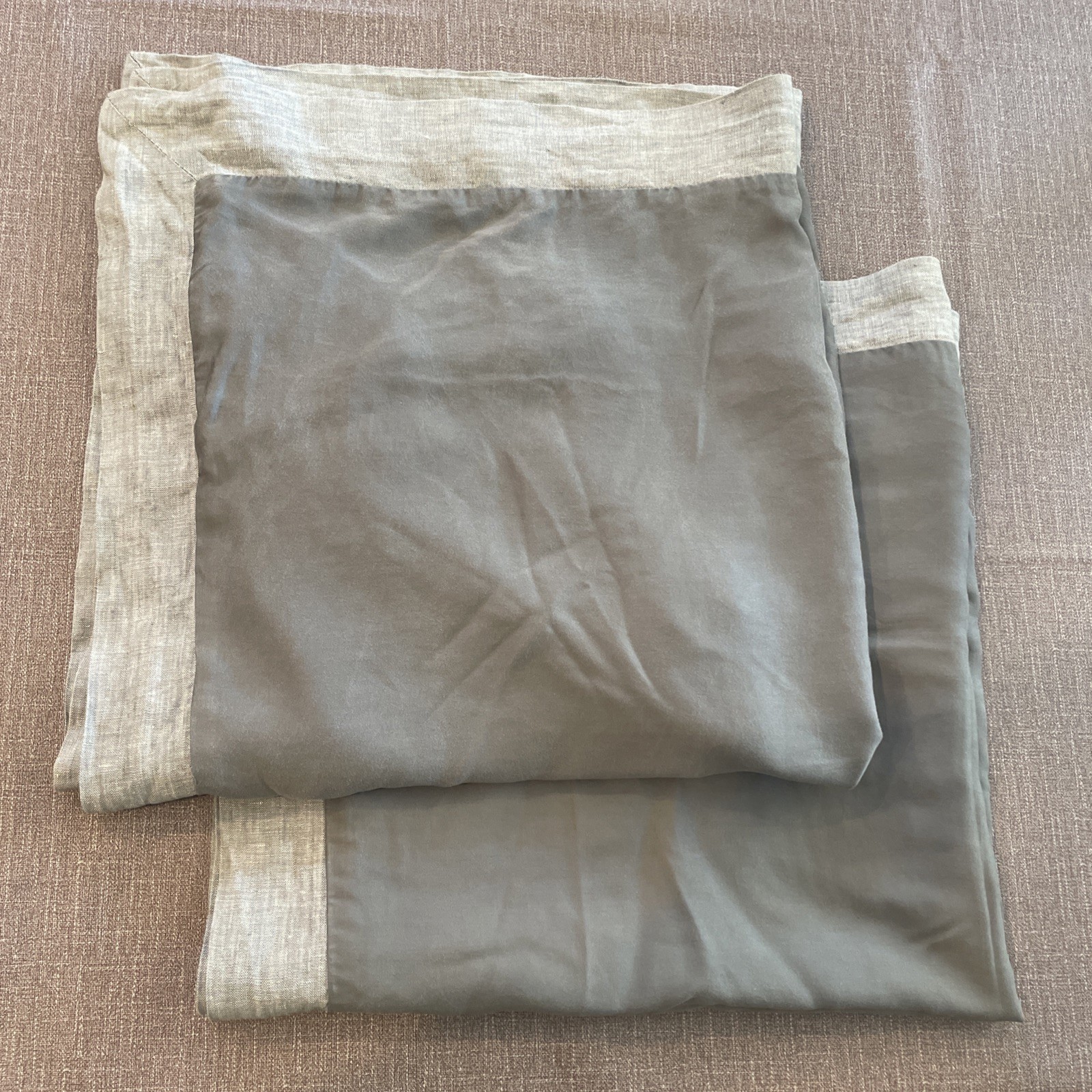 Pottery Barn Gray Tencel Lyocell & Linen Blend Euro Sham, 26x26 gallery