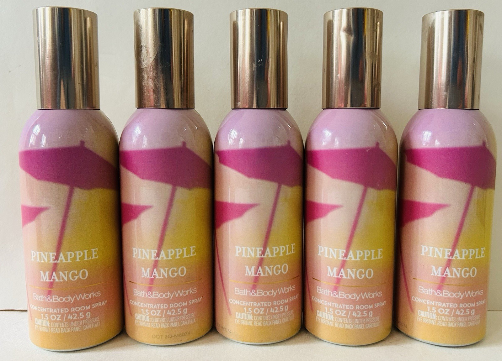 5 New Bath & Body Works PINEAPPLE MANGO 1.5 Oz Concentrated Room Spray Lot Set gallery