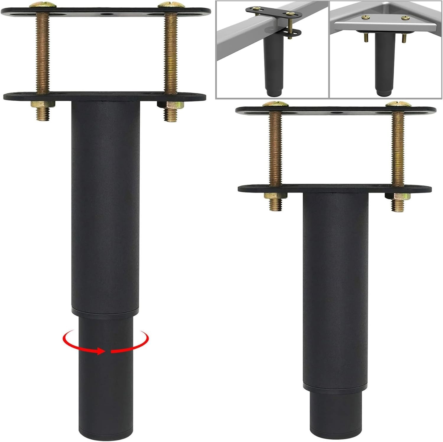 4 PCS Adjustable Height Center Support Leg for Bed Frame, Bed Center Slat Hea... gallery