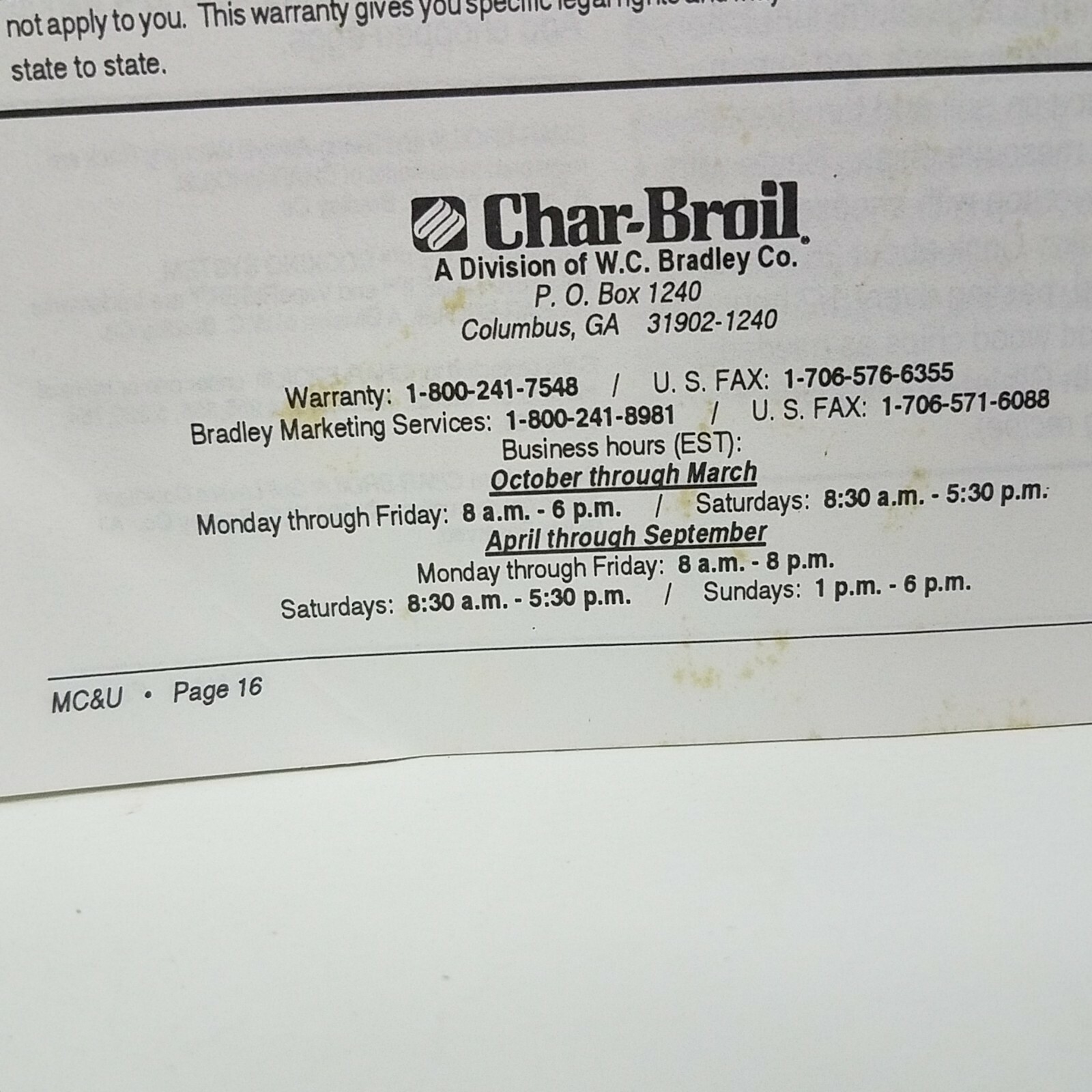 Char-Broil Masterflame II Care Use Manual LP Gas Grills gallery