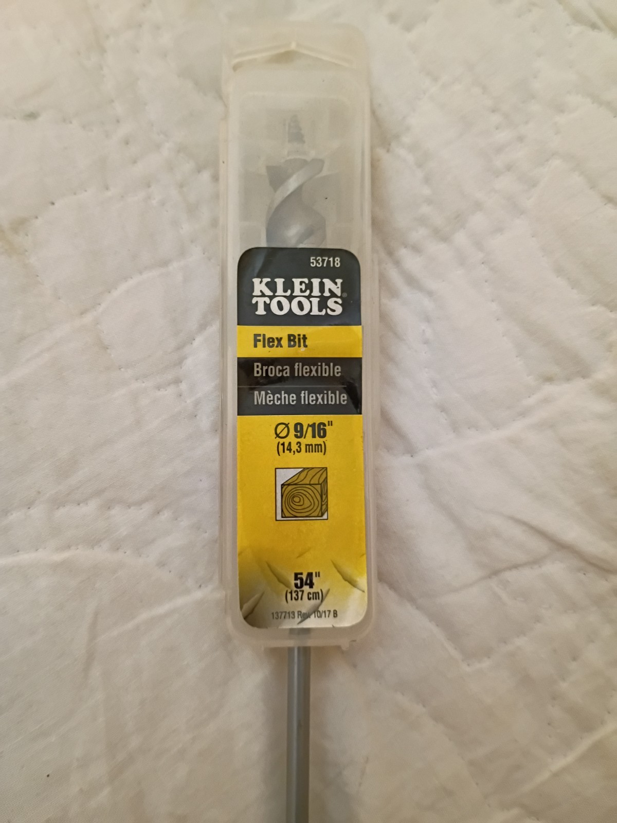 Klein Tools 53718 Screw Point Flex Bit Drill Auger 9/16" X 54" (14,3 mm X 137cm) gallery