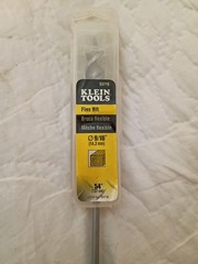 Klein Tools 53718 Screw Point Flex Bit Drill Auger 9/16″ X 54″ (14,3 mm X 137cm)