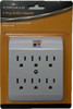 6 Outlet Wall Tap Grounding Adapter UL 15A 125V 60Hz 1875W Max Power Strip gallery