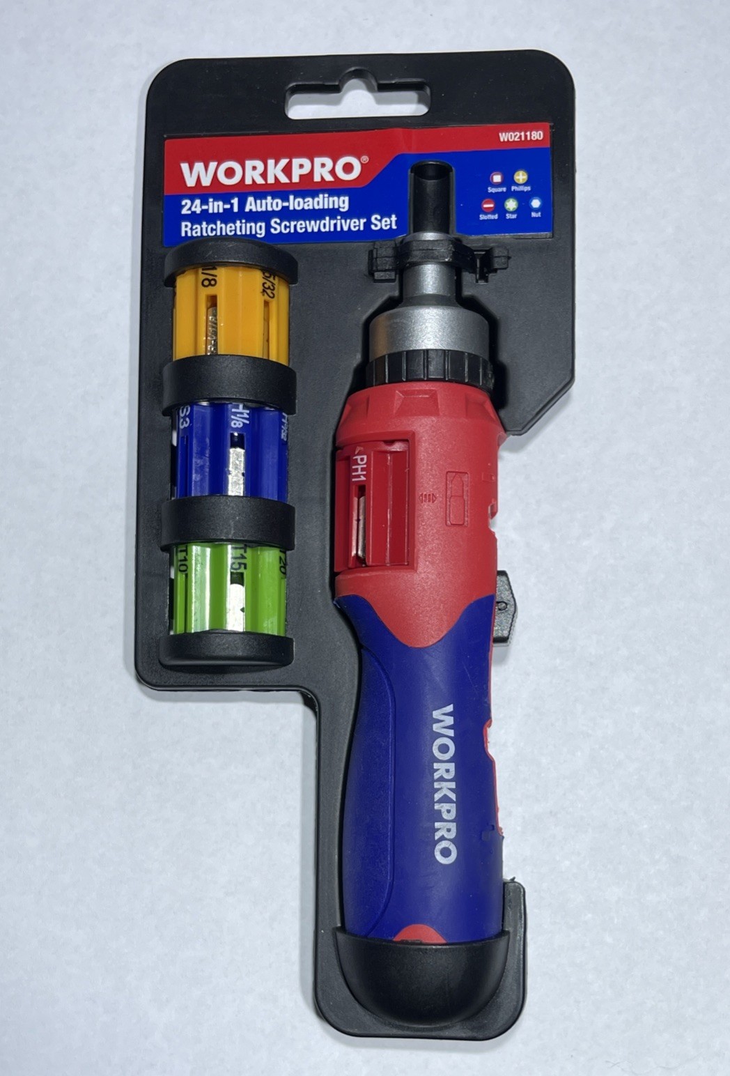 Workpro 24-in-1 Auto-Loading Ratcheting Screwdriver Set W021180 gallery