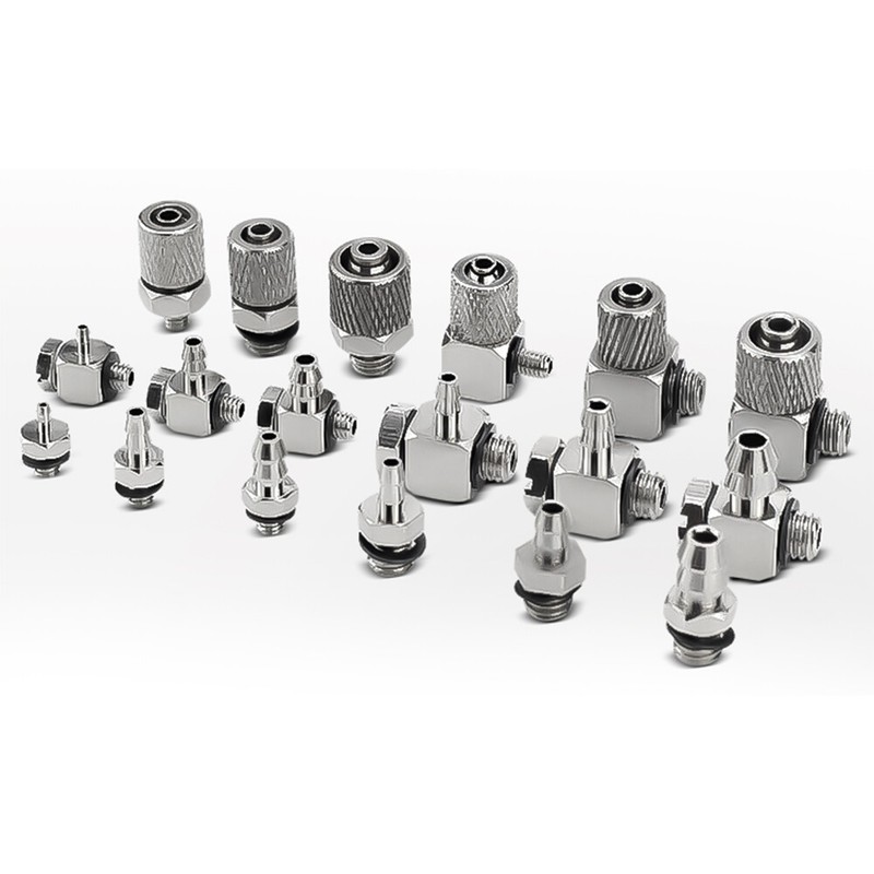 Mini Small Pneumatic Push in Fitting Male Thread Air Line Hose Barb Connector gallery