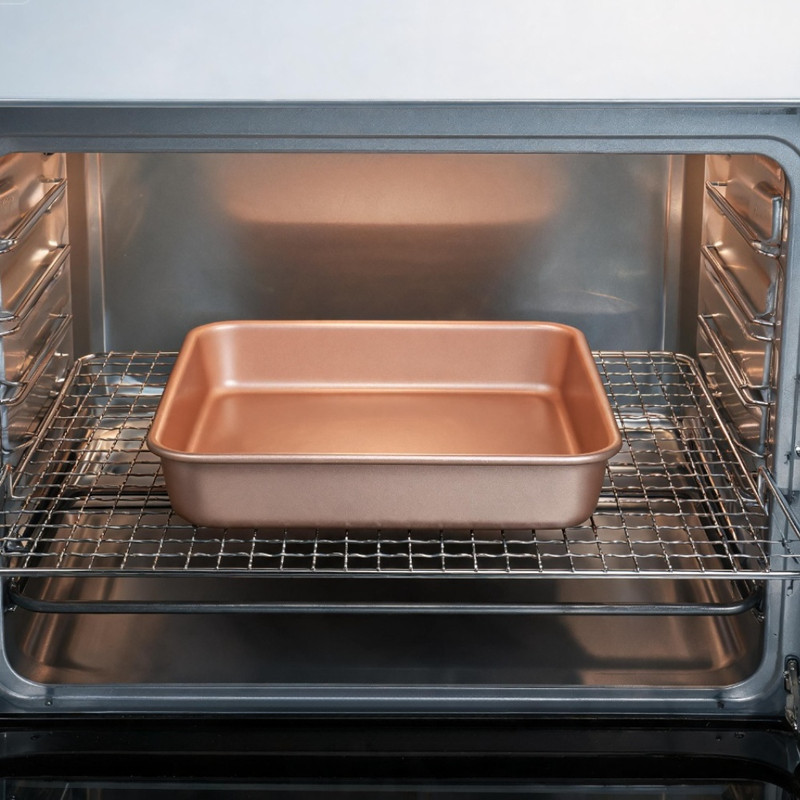 Carbon Steel Baking Tray Rectangular Easy Release Oven Safe 27.5x23x4.8cm gallery