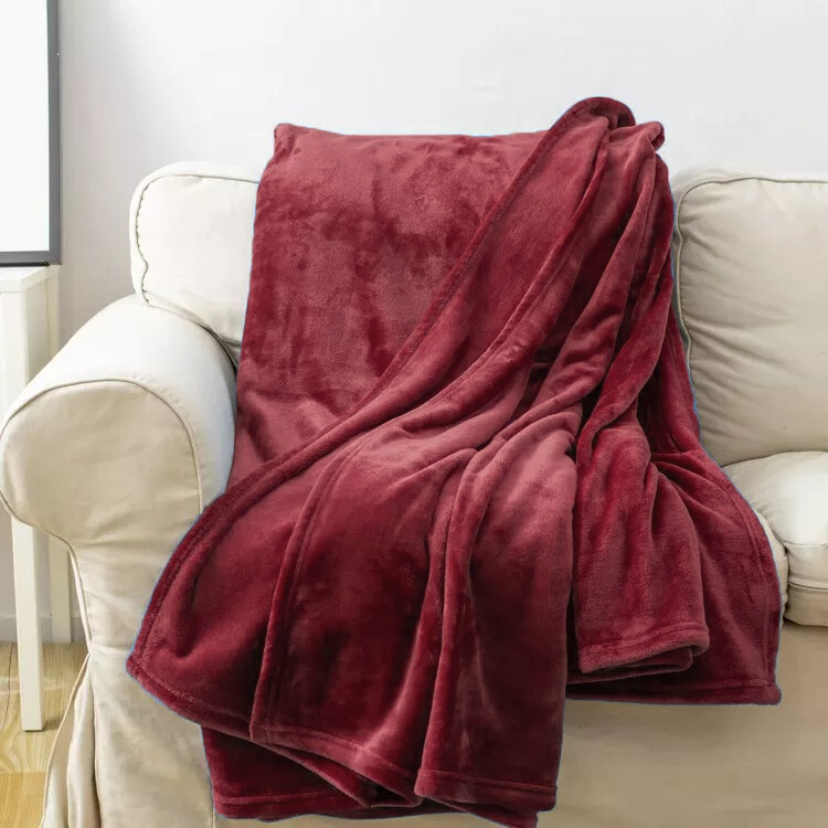 Solid Flannel Throw Plush Cozy Super Soft Blanket: All Sizes Available gallery