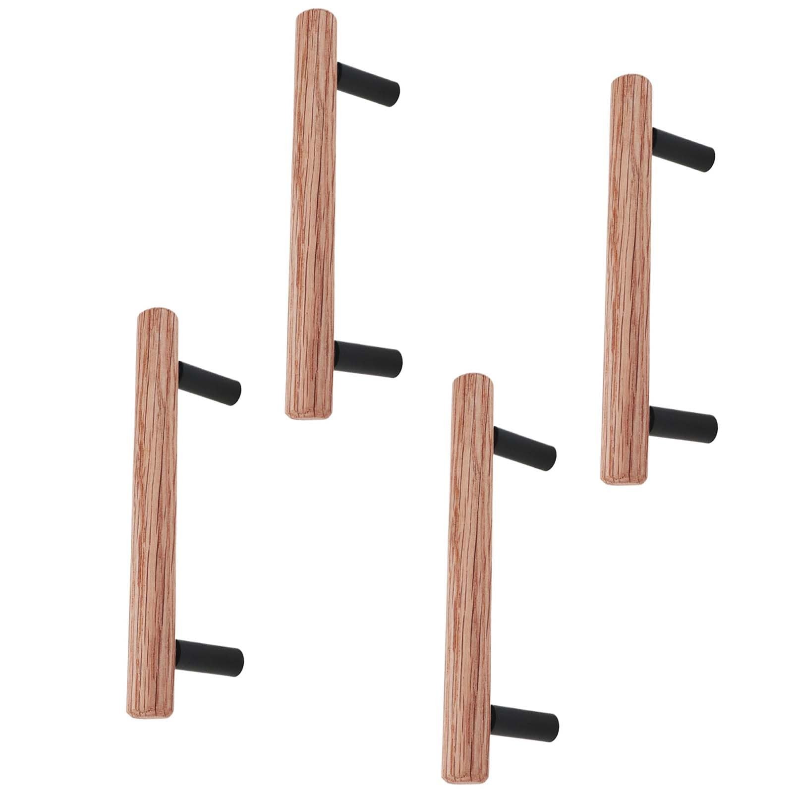 4pcs Red Oak Pull Handles Natural Wood Rod Handles for Cabinet Doors Dresser ... gallery