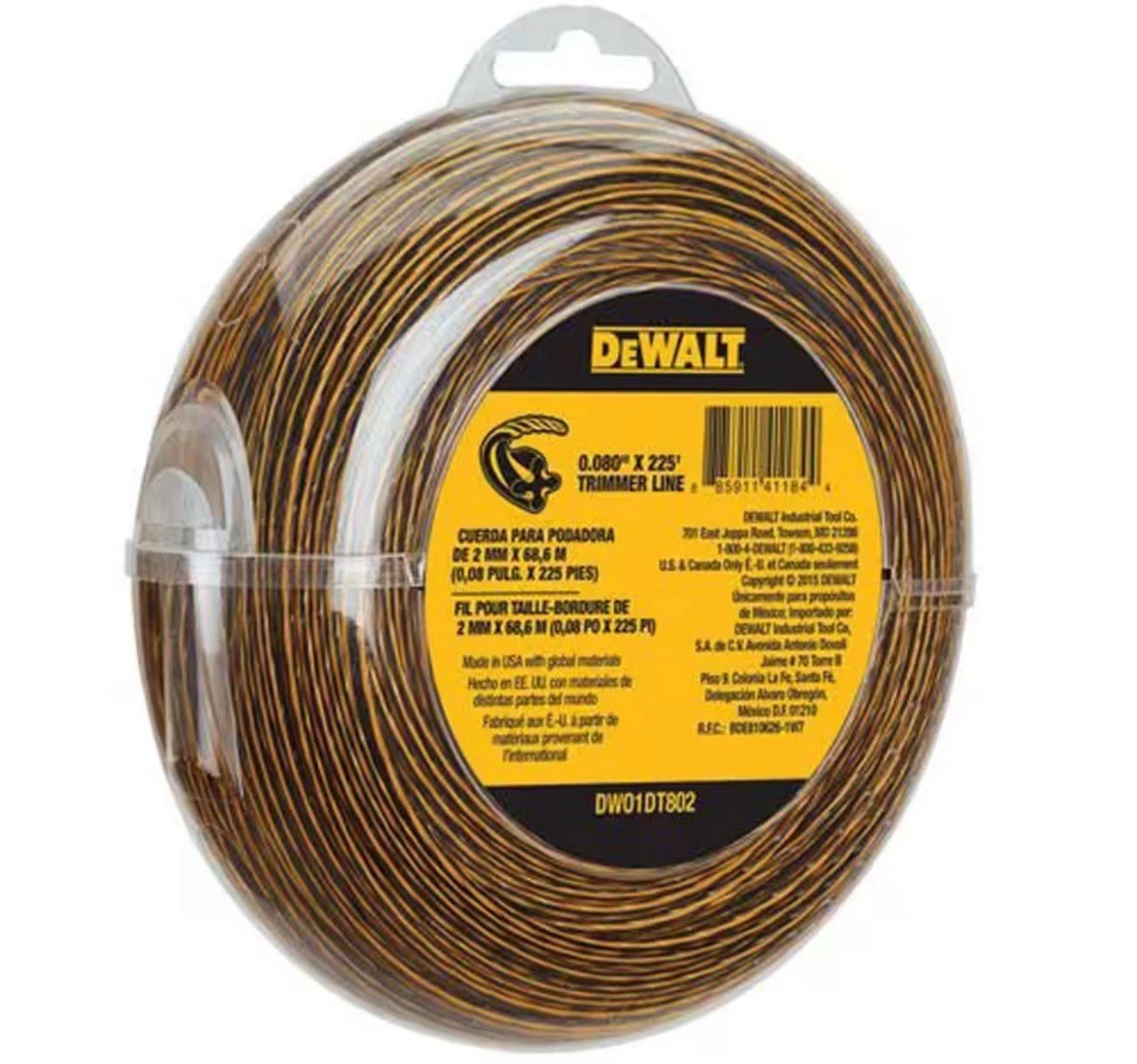 DEWALT 0.080 In. X 225 Ft. Replacement Line for Cordless Battery Operated gallery
