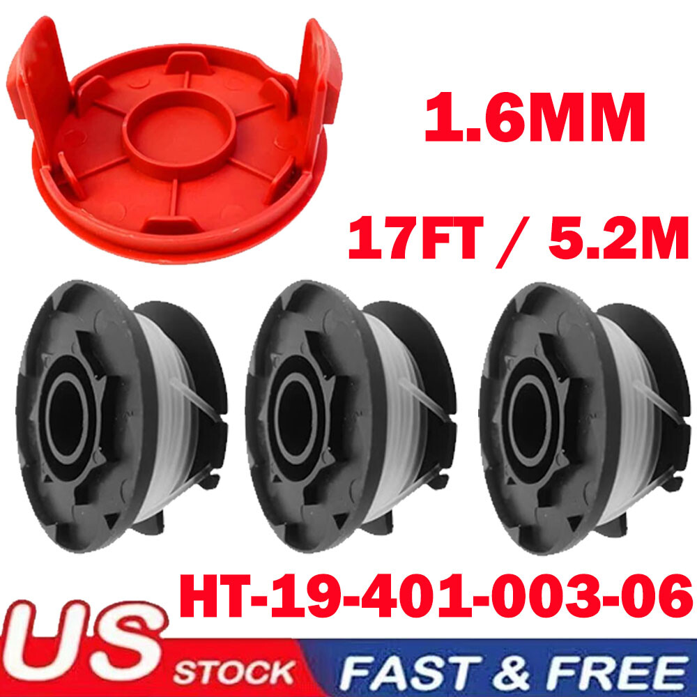 17FT / 5.2M Spool Trimmer Line Cap & Cover For Hyper Tough HT21 401 002 04 NEW gallery