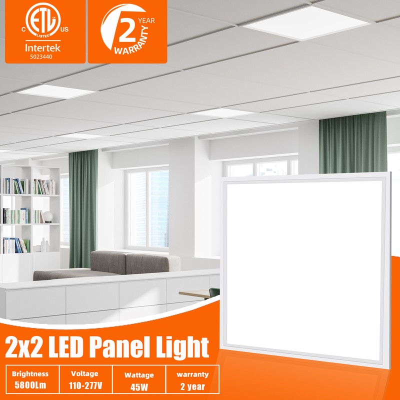 2x2 Led Flat Panel Light 5000k Daylight Edgelit 45w/5400lumens Dimmable 2x2ft gallery