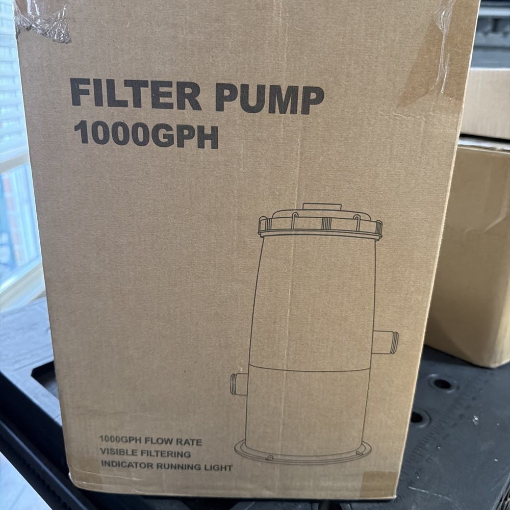 1000 GPH Filter Pump Intertek 53016E
