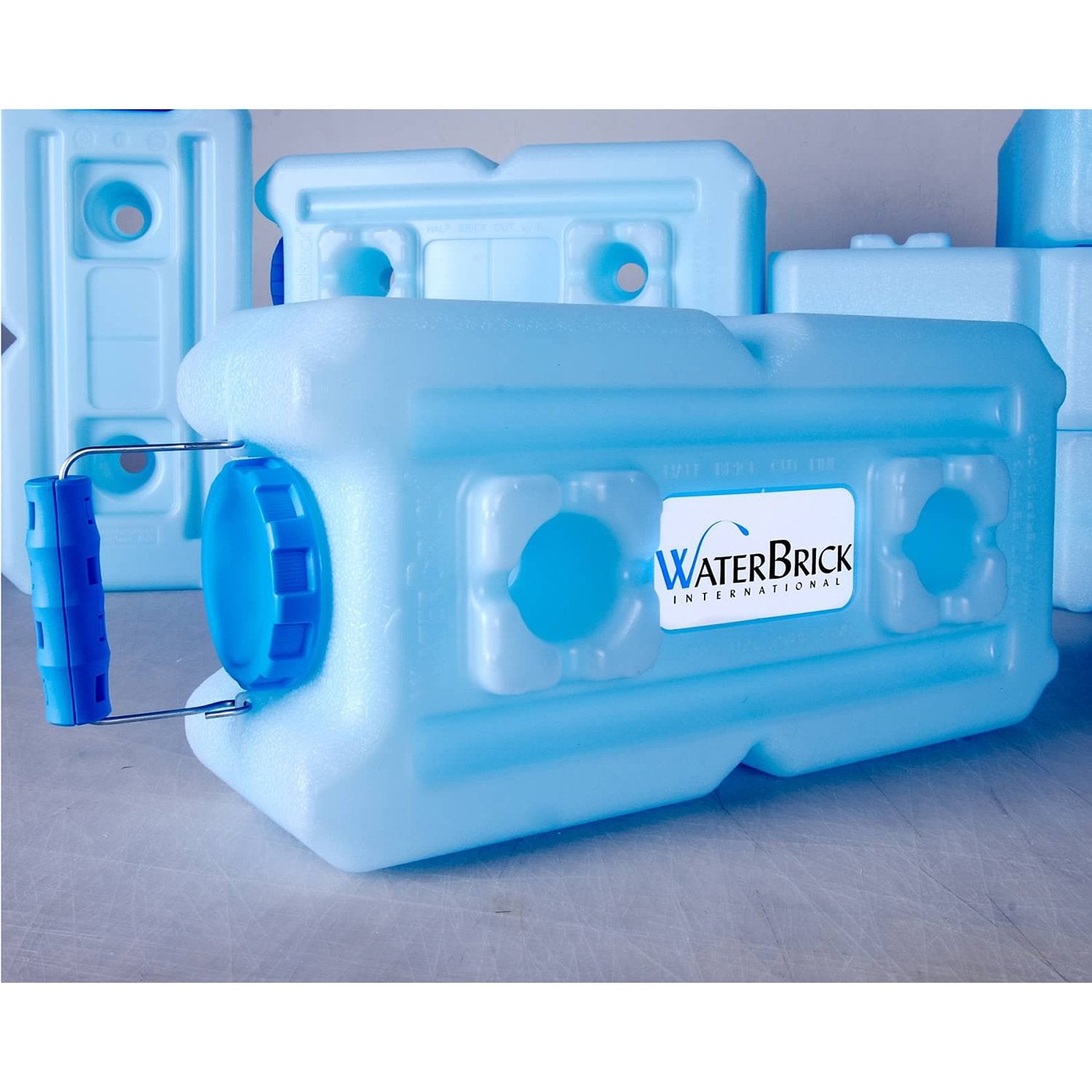 WaterBrick 3.5 Gallon Stackable Emergency Water Food Storage Container 10 Pack gallery