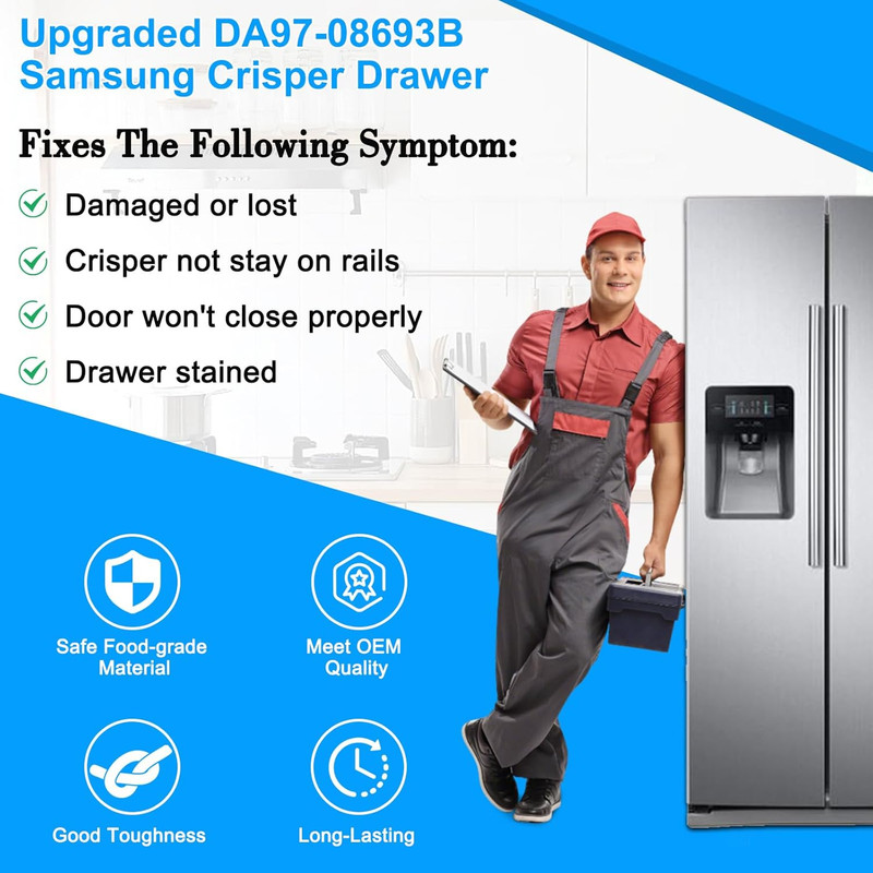 Samsung Refrigerator Crisper Drawer Replacement DA97-08693B - Compatible Parts gallery