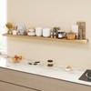 Floating Shelf 72 Inch Wall Mounted 9.3 Deep Light Brown Acovy Shelves gallery