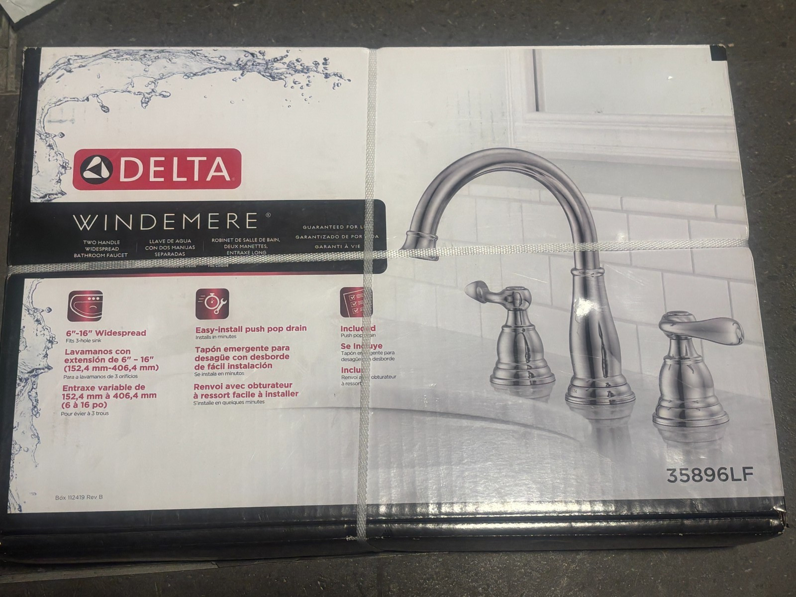Delta Windemere Wide Spread Faucet 35896LF in Chrome gallery