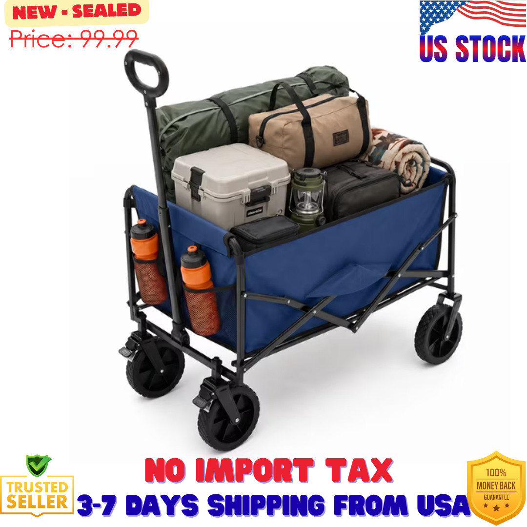 Alvantor Wagons Carts Foldable, 67L 220LBS Capacity Heavy Duty Collapsible Cart gallery