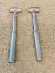 2 Hackett Red Brass Hammer Mallet Double Face 1.5 3 Lbs Non Sparking Body Metal
