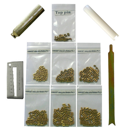 Custom Kwikset Compatible Rekey Kit Rekeying Pins bottom 50 each 4 tools Top gallery