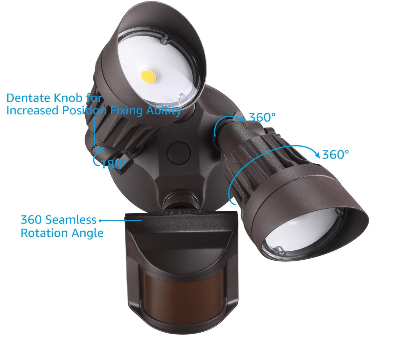 LEONLITE COB LED Security Light, Motion Sensor 2 Head BRZ, Bronze (3000K) gallery