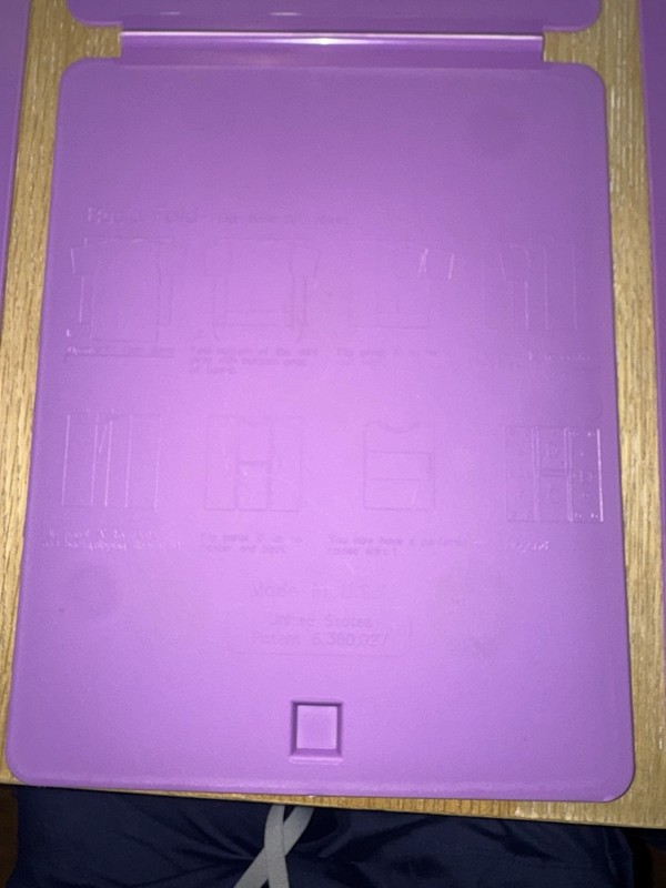 FlipFold Purple Plastic Clothes Folder Travel Friendly Laundry Tool gallery