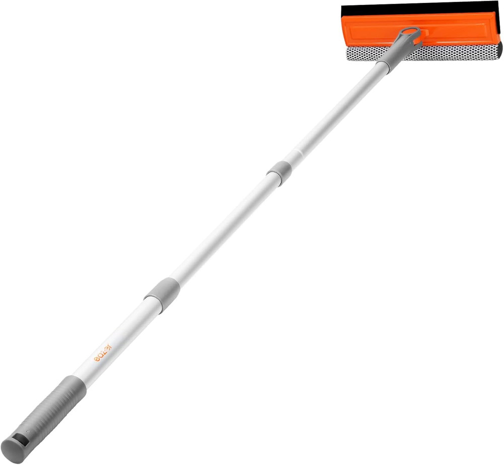 46'' Professional Window Cleaner Tool, 2-In-1 Rotatable Squeegee