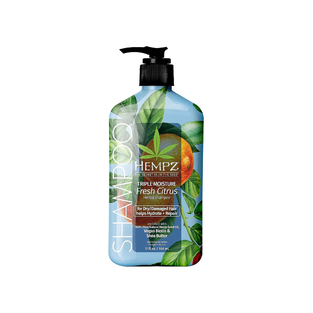 Triple Moisture - Champú para el cabello herbal – Champú hidratante suave 17 oz