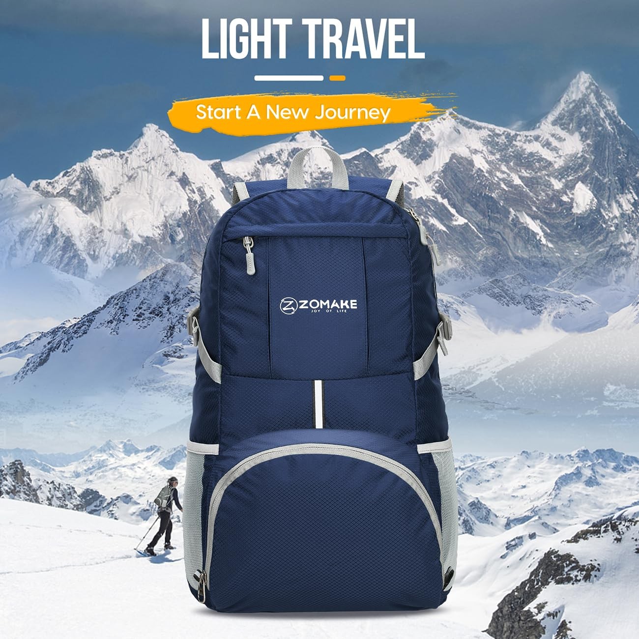 Lightweight Packable 35L Backpack, Water Resistant Foldable Hiking Day Pack 2