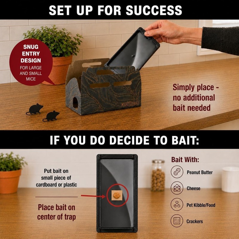 Pest Control Made Easy: Disposable No-See Mouse Traps, 2 Pack - Child & Pet Safe gallery