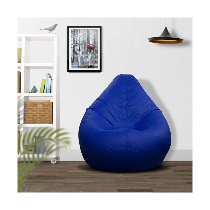 Ample Decor Leather Bean Bag Cover (No Filling), Plush Toys Storage Soft Leat... gallery