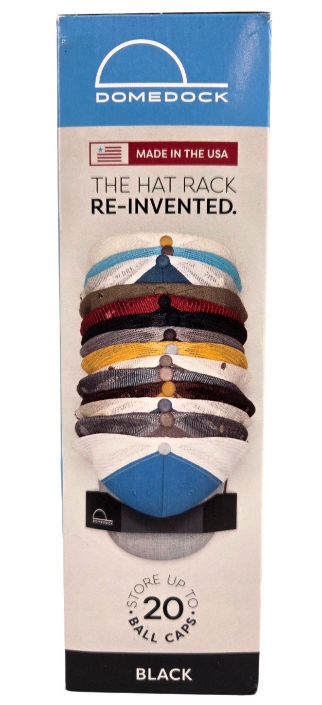 Dome Dock The Hat Rack Original Made in USA Organizer for Wall Holds 20 Hats New gallery