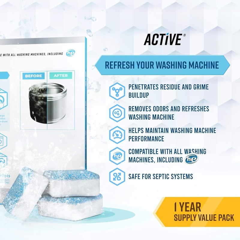 12/24Pcs Washing Machine Cleaner Washer Deep Solid Cleaning Effervescent Tablets gallery