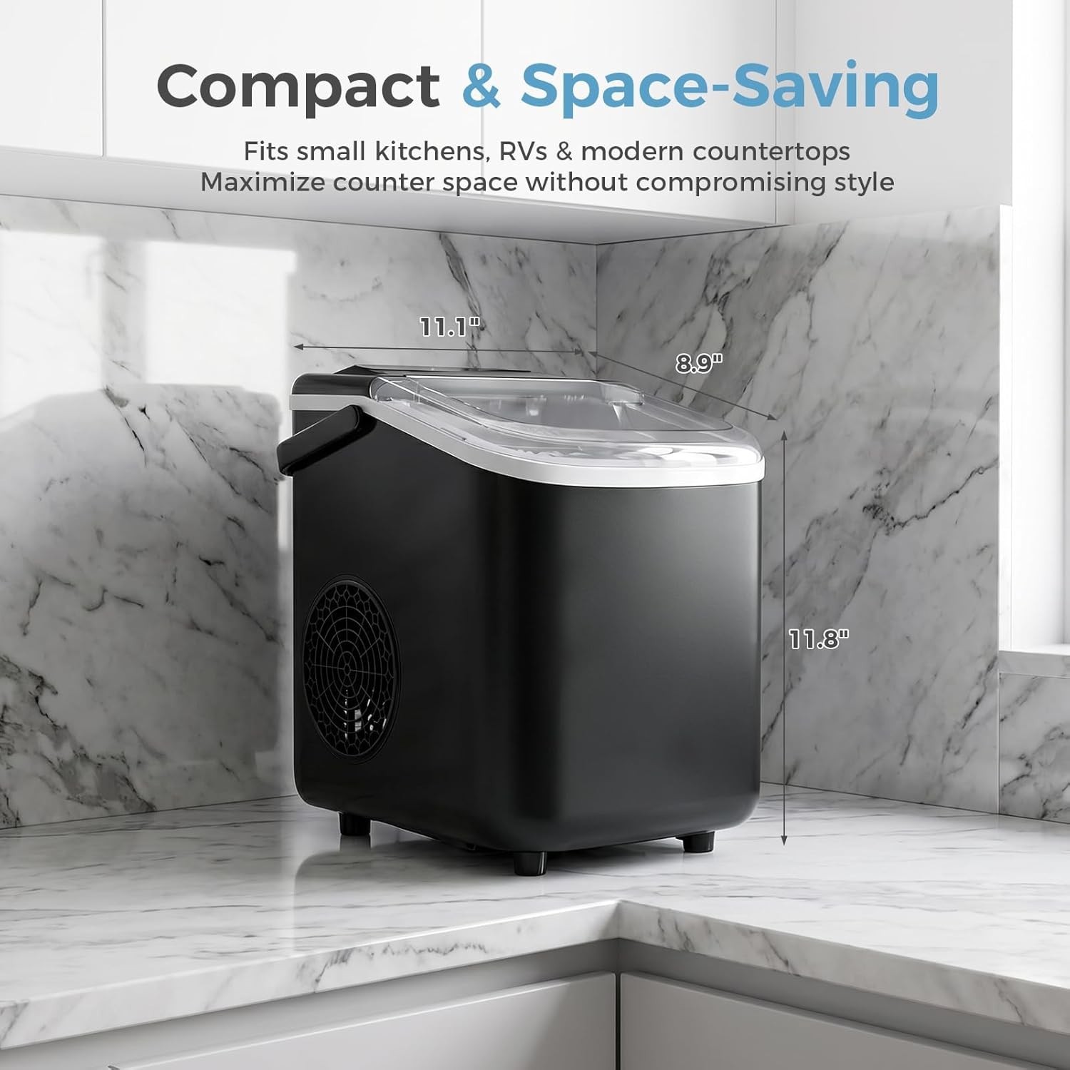 Countertop Ice Maker 26lb/24h Portable Machine 9 Cubes 6 Min Self Cleaning gallery