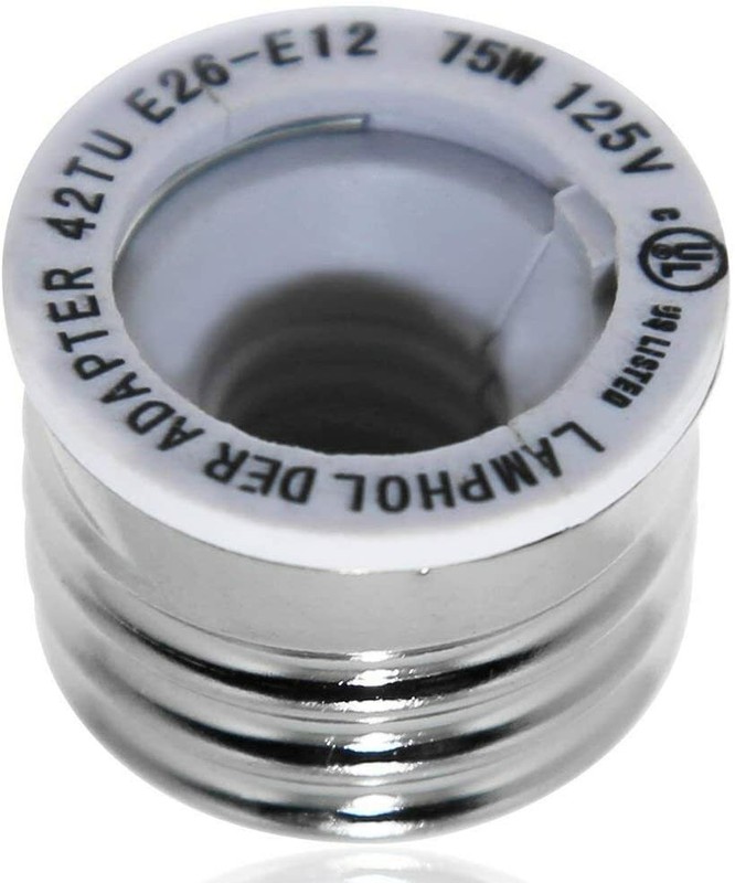 10-Pack E26/E27 to E12 Adapter, Standard Light Bulb to Candelabra Base Socket gallery