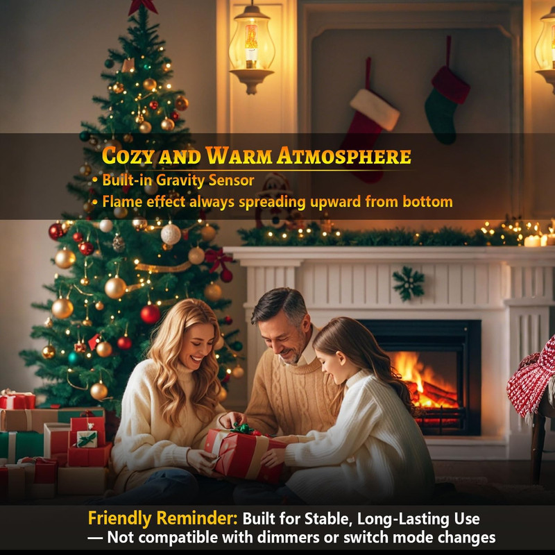 Flame Light Bulbs, Warm Flickering Light Bulbs Effect of Real Fire, E26 Led Flam gallery